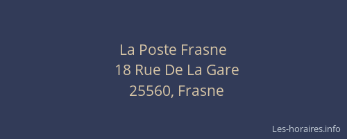 La Poste Frasne