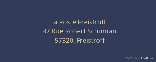 La Poste Freistroff
