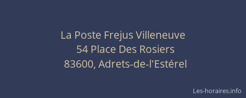 La Poste Frejus Villeneuve