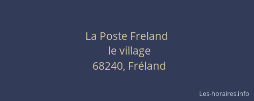 La Poste Freland