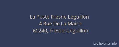 La Poste Fresne Leguillon