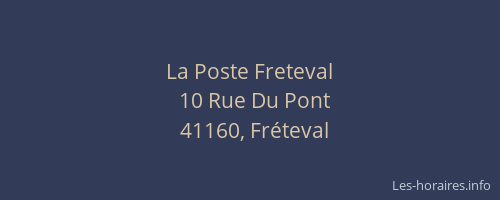 La Poste Freteval