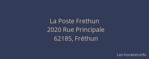 La Poste Frethun
