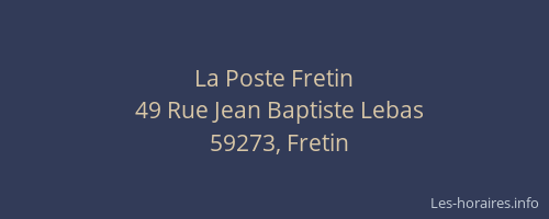 La Poste Fretin