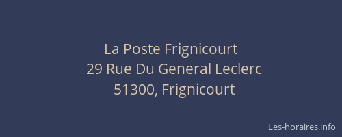 La Poste Frignicourt