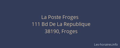 La Poste Froges