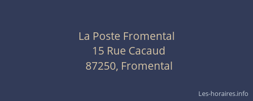 La Poste Fromental