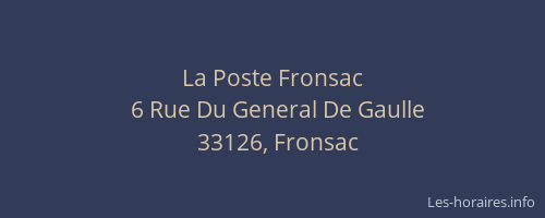 La Poste Fronsac