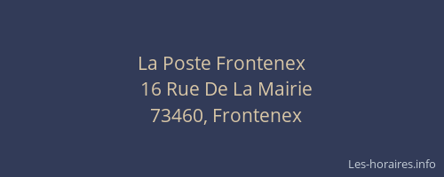 La Poste Frontenex