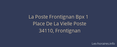 La Poste Frontignan Bpx 1