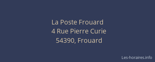 La Poste Frouard