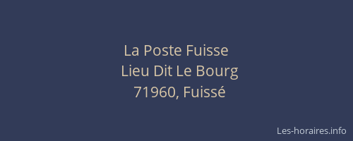 La Poste Fuisse