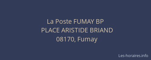 La Poste FUMAY BP