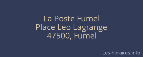 La Poste Fumel