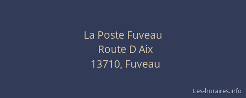 La Poste Fuveau