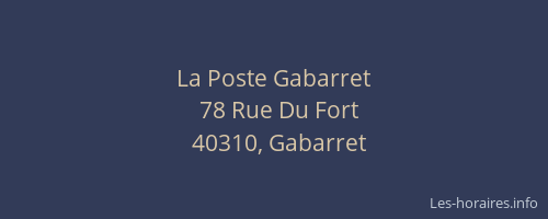 La Poste Gabarret