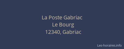 La Poste Gabriac