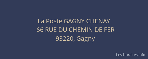La Poste GAGNY CHENAY