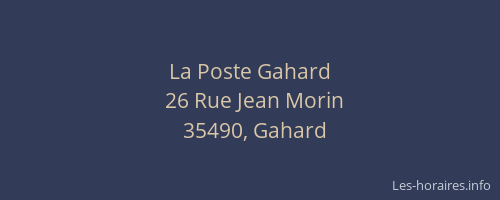 La Poste Gahard