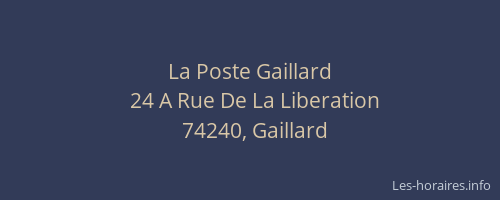 La Poste Gaillard