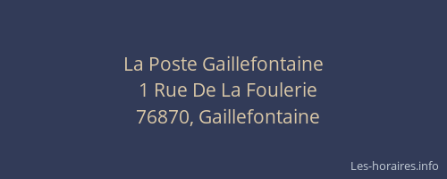 La Poste Gaillefontaine