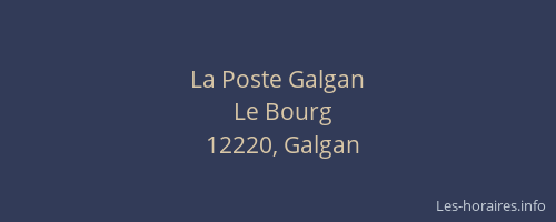 La Poste Galgan