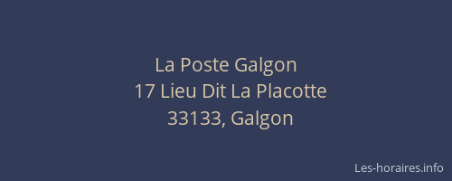 La Poste Galgon