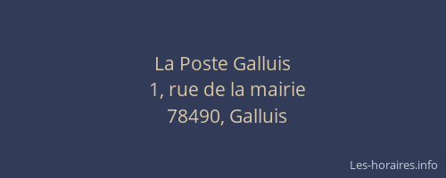 La Poste Galluis