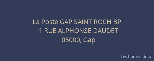 La Poste GAP SAINT ROCH BP