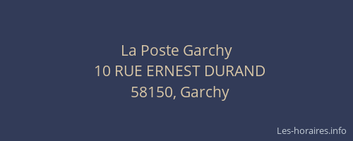 La Poste Garchy