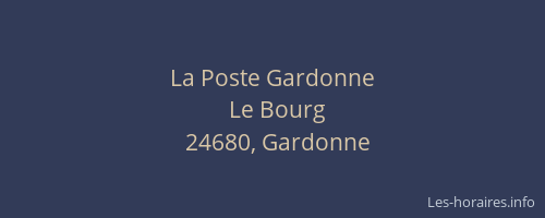 La Poste Gardonne