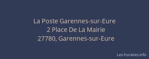 La Poste Garennes-sur-Eure
