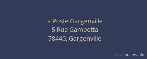 La Poste Gargenville