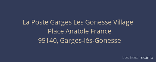 La Poste Garges Les Gonesse Village