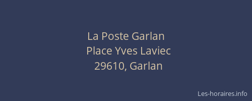 La Poste Garlan