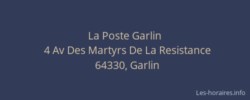 La Poste Garlin