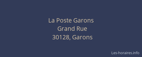 La Poste Garons