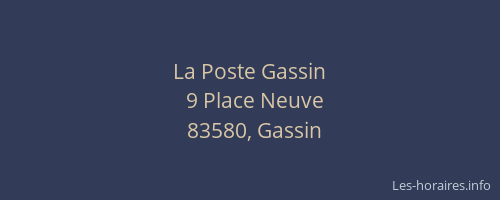 La Poste Gassin