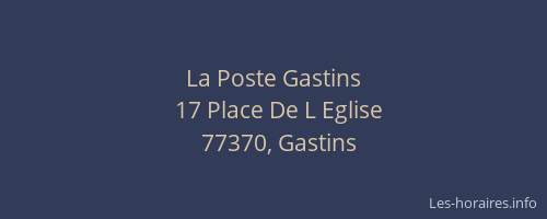La Poste Gastins