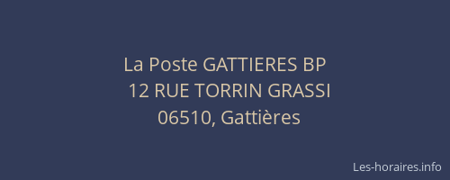 La Poste GATTIERES BP