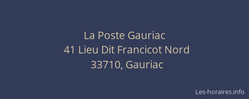 La Poste Gauriac