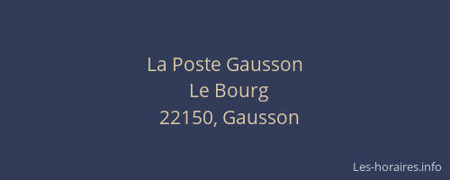 La Poste Gausson