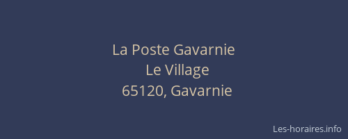 La Poste Gavarnie
