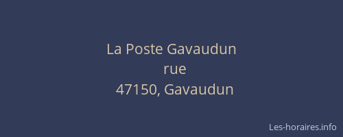 La Poste Gavaudun