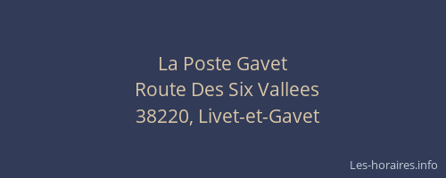 La Poste Gavet