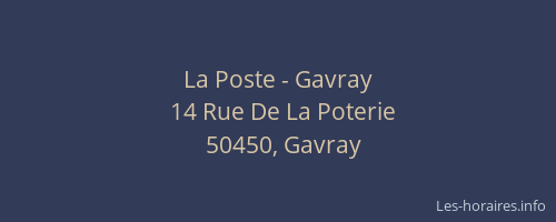 La Poste - Gavray