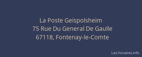 La Poste Geispolsheim