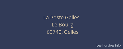 La Poste Gelles