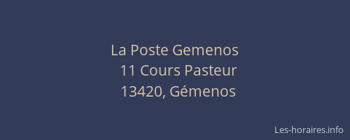 La Poste Gemenos