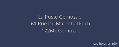 La Poste Gemozac
